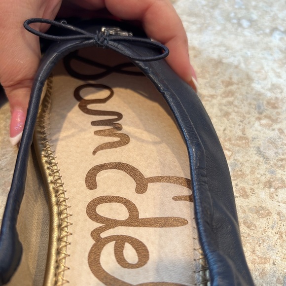Sam Edelman Navy Felicia Leather Ballet Flats Size 7.5 - Picture 7 of 7